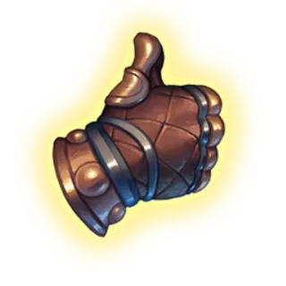 👍 Pollice in su, Mi piace, Positivo, Approvazione, Armatura, Gesto della mano telegram sticker