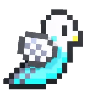 🤪 pixel art, bird, digital art, sticker, cartoon, cute telegram sticker