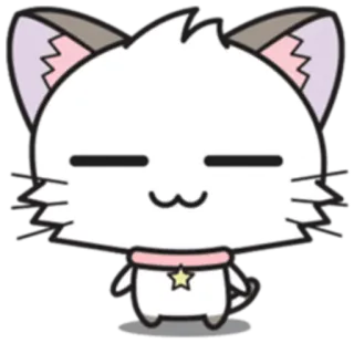 😑 cat, animal, cute, sticker, kawaii, kitten, cartoon whatsapp sticker