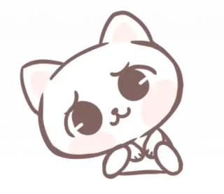 🎀 mèo, kawaii, dễ thương, nhãn dán, hoạt hình, động vật telegram sticker