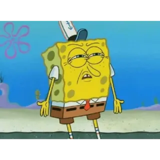 🙄 Spongebob Spongebob, cartoon, funny, meme telegram sticker