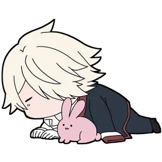 😪 Anime, Chibi, Dormir, Mignon, Lapin whatsapp sticker
