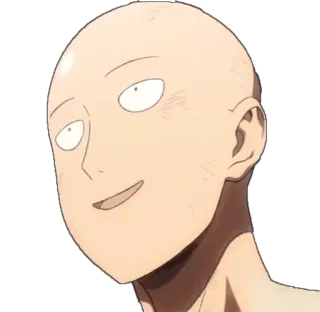 🙂 Saitama One-Punch Man Saitama, One-Punch Man, Anime, Héroe, Calvo, Parodia telegram sticker