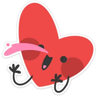 ❤️ cuore, cartone animato, emoji, sticker, carino, amore, kawaii whatsapp sticker