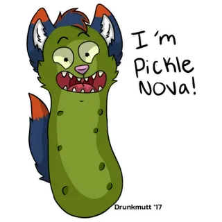 💉 I'm Pickle NOVA! pepinillo, furry, nova, dibujos animados, animal telegram sticker