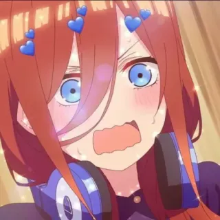 🥰 Miku Nakano The Quintessential Quintuplets anime, character, miku nakano, the quintessential quintuplets telegram sticker