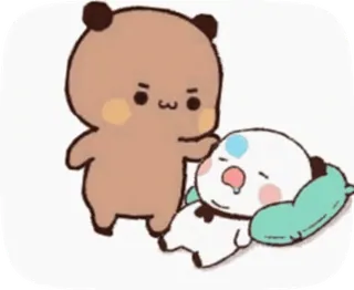 😂 panda, fofo, kawaii, sonolento, cansado, urso telegram sticker