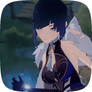 😊 Yelan Genshin Impact Anime, Gra, Postać, Yelan, Genshin Impact telegram sticker