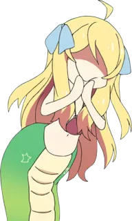 😏 Anime, Chica monstruo, Serpiente, Lindo whatsapp sticker