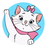 👋 Marie The Aristocats gato, dibujos animados, disney, marie, aristogatos, gatito whatsapp sticker