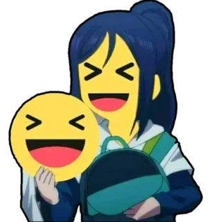 🤣 anime, cartoon, happy, emoji, smile, cheerful telegram sticker