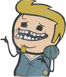 😂 dessin animé, personnage, illustration, homme, suffisant, Cyanide & Happiness, humour whatsapp sticker