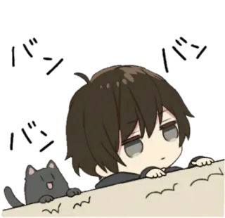 🥺 anime, cat, cute, chibi telegram sticker