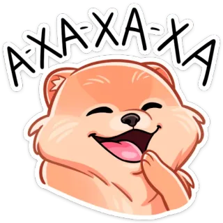 😂 АХАХАХА 개, 강아지, 웃음, 만화, 웃긴, 행복한 telegram sticker