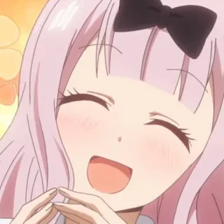 😄 Chika Fujiwara Kaguya-sama: Love Is War anime, cute, happy, smile, chika fujiwara, kawaii whatsapp sticker