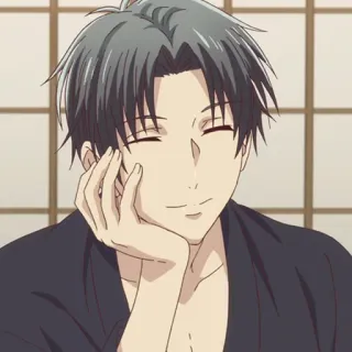 🐺 Ayame Sohma Fruits Basket anime, manga, smiling, character, Sooma, Ayame telegram sticker