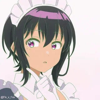 😄 @Flx_x_Fox anime, maid, character, illustration, cartoon telegram sticker