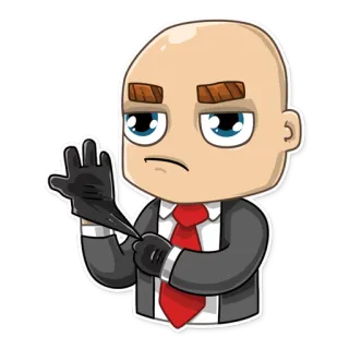 😐 Agent 47 Hitman assassino, careca, agente, assassino de aluguel, personagem, videogame telegram sticker