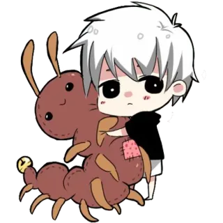 🙁 anime, manga, cute, chibi, cartoon, doll, character telegram sticker