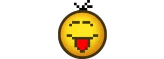 😝 Emoji, Gelb, Zunge, Gesicht telegram sticker