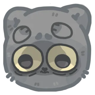 😨 кот, животное, милый, наклейка, мультфильм whatsapp sticker