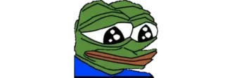 🐸 Pepe the Frog Пепе, лягушка, грустный, Мем, Интернет мем telegram sticker