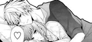 💜 Anime, Mangá, Amor, Casal, Romance, Fofo, Coração, Dormindo telegram sticker