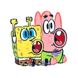 🙌 Spongebob and Patrick spongebob, patrick, cartoon, grappig, nickelodeon, animatie whatsapp sticker