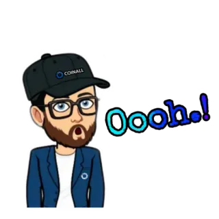 😮 Oooh.! sorpresa, shock, hombre, sticker, avatar, exclamación whatsapp sticker