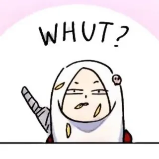 🌺 WHUT? Cartone animato, Divertente, Espressione, Confuso, Meme, Domanda whatsapp sticker