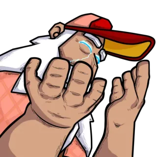 8️⃣ weinen, verärgert, emotion, cartoon, figur, traurig telegram sticker