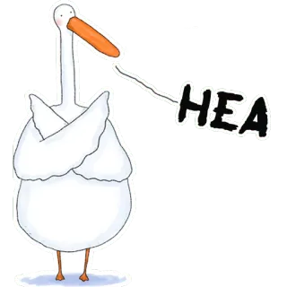 😐 HEA 거위, 새, 동물, 스티커, 만화 telegram sticker