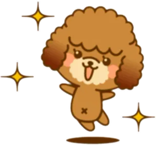 ✨ cachorro, filhote, animal, fofo, desenho animado, brilhos telegram sticker