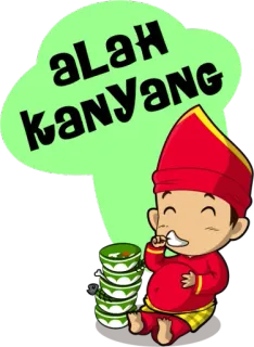 😴 aLah kANYANG makanan, kartun, tradisional, lapar, karakter telegram sticker