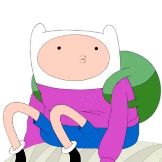 😗 Finn Adventure Time Cartoon, Animation, Figur, Finn, Adventure Time telegram sticker
