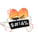 🤬 $#!&% wütend, zensiert, sticker, cartoon, fluchen telegram sticker
