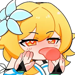 😍 Lumine Genshin Impact Anime, Jeu vidéo, Personnage, Genshin Impact, Lumine, Emoji, Autocollant whatsapp sticker