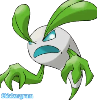 🍀 Seedot Pokémon Stickergram Покемон, Сидот, Травяной Тип, Лист, Видеоигра, Милый, Мультфильм, Наклейка whatsapp sticker