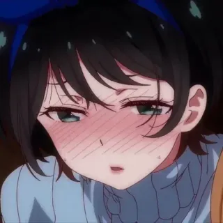 🥵 Anime, Ragazza, Carina, Arrossire, Manga, Personaggio telegram sticker