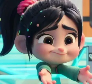 🦋 Vanellope von Schweetz Wreck-It Ralph Vanellope, Wreck-It Ralph, Disney, cartoon, character, animation whatsapp sticker