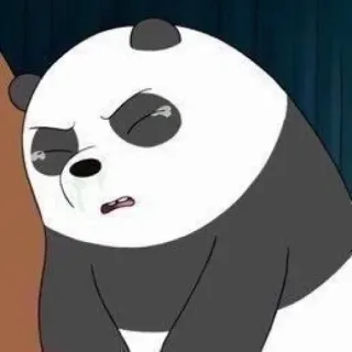 😭 Panda We Bare Bears パンダ, ぼくらベアベアーズ, アニメ, 悲しい, 泣く, クマ telegram sticker