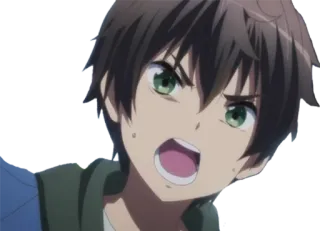 😡 Anime, Junge, Wütend, Ausdruck, Cartoon telegram sticker