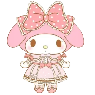 🌸 My Melody 마이멜로디, 산리오, 귀여운, 카와이, 핑크, 만화 whatsapp sticker