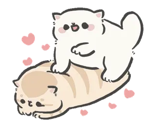 ⭐ kat, kitten, schattig, dieren, sticker, kawaii, katten, huisdier telegram sticker