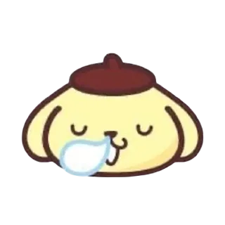 🍮 Pompompurin Pompompurin, Sanrio, dog, sleeping, cute, kawaii telegram sticker