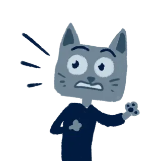 😱 кот, мультфильм, в шоке, удивлен, животное, в замешательстве telegram sticker