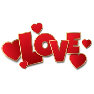😍 LOVE love, hearts, valentine, romance, affection telegram sticker