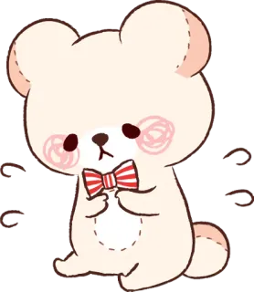 😥 Bär, süß, Cartoon, Sticker, kawaii, Tier telegram sticker