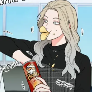 😩 ШУРШИТ chips, snack, boîte, pringles, dessin animé whatsapp sticker