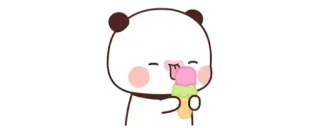 🔰 panda, ice cream, cute, cartoon telegram sticker